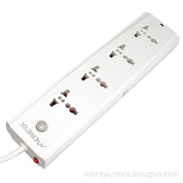 Power Strip for Universal Standard for AU, EU, UK,US Usage with 4 Socket, Surge/Overload Protection